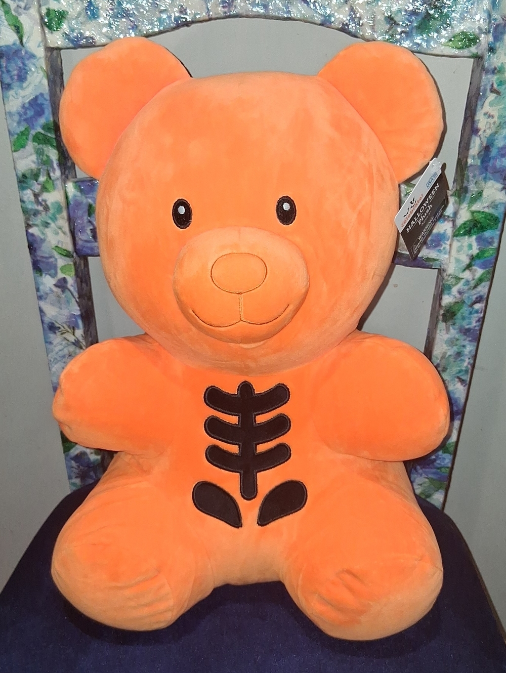 Plush Orange Teddy Bear Stuffed Animal - Soft Cuddly Toy